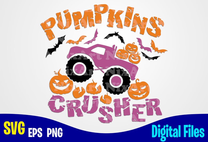 Download Pumpkin Crusher, Monster Truck svg, Halloween truck svg ...