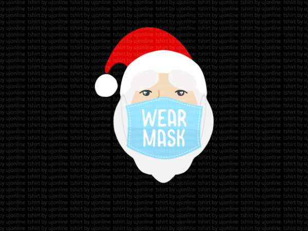 Santa claus wear mask christmas t-shirt design