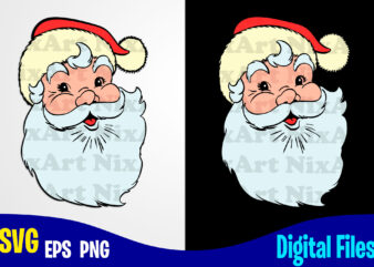 Santa, Santa face svg, Merry Christmas svg, Christmas svg, Funny Christmas design svg eps, png files for cutting machines and print t shirt designs for sale t-shirt design png