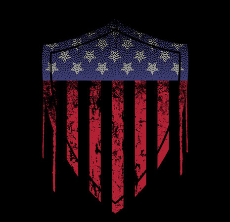 Shield with flag of usa design tshirt vector template for sale Shield with flag of usa design tshirt vector template for sale