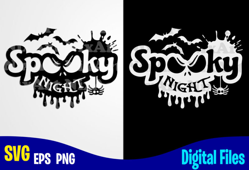 Spooky Night, Happy Halloween, Halloween, Halloween svg, Funny Halloween design svg eps, png files for cutting machines and print t shirt designs for sale t-shirt design png