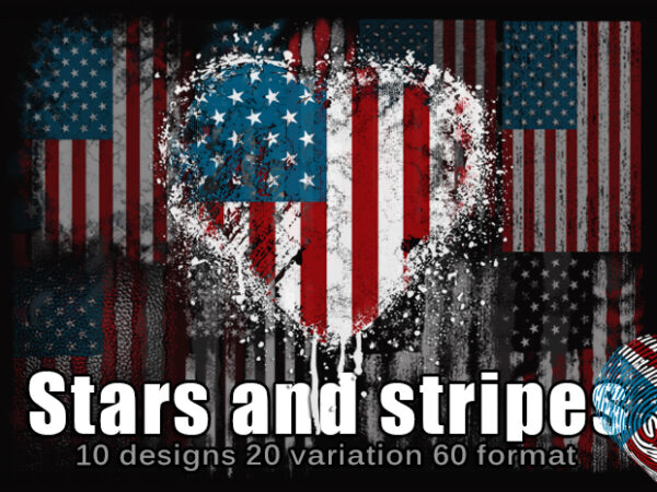 Stars and stripes t shirt template vector