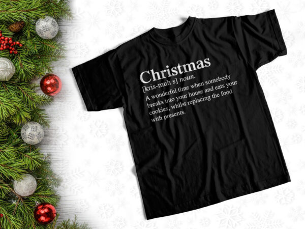 Christmas definition t-shirt design