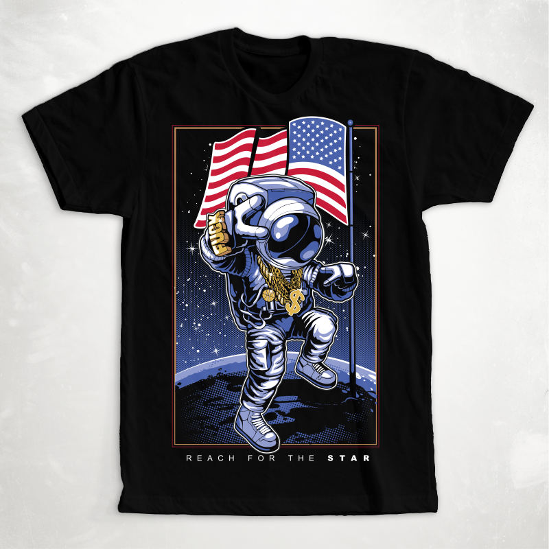 Astronaut T-shirt Designs Bundle Part 4