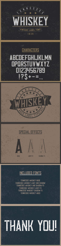 Whiskey Fonts Bundle