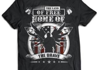 VETERAN the land of free psd file editable tshirt design part2 no 5