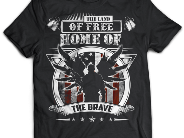 Veteran the land of free psd file editable tshirt design part2 no 5