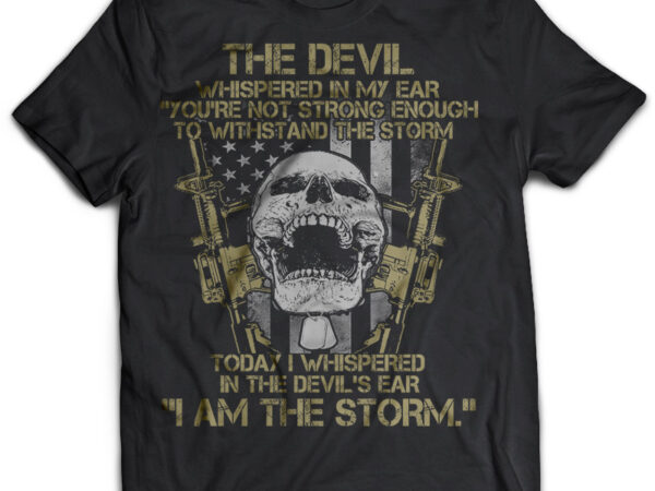 The devil skull army veteran tshirt design psd file editable text#32