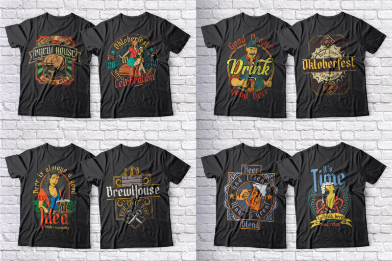 High Quality 104 T-shirt Designs Bundle