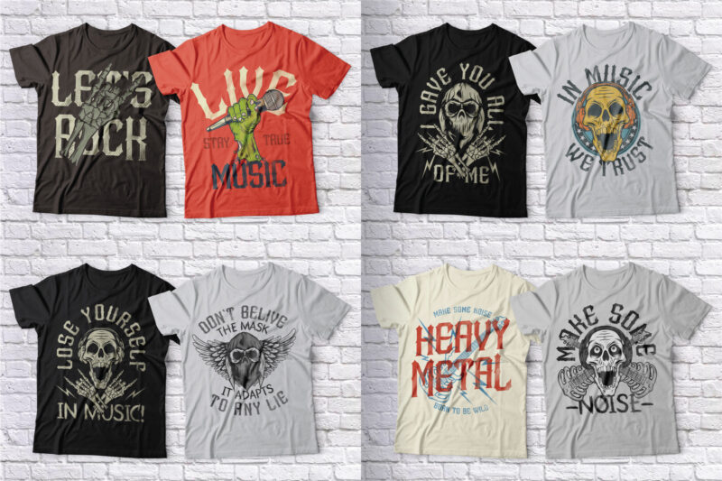 High Quality 104 T-shirt Designs Bundle