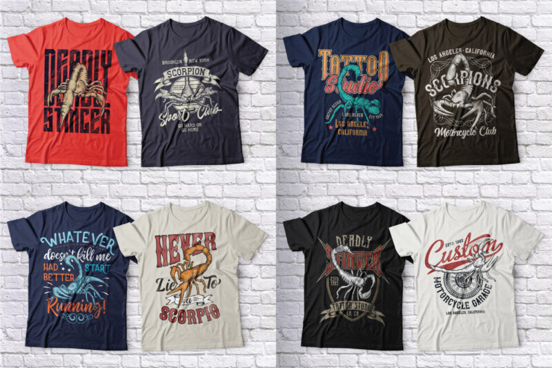 High Quality 104 T-shirt Designs Bundle