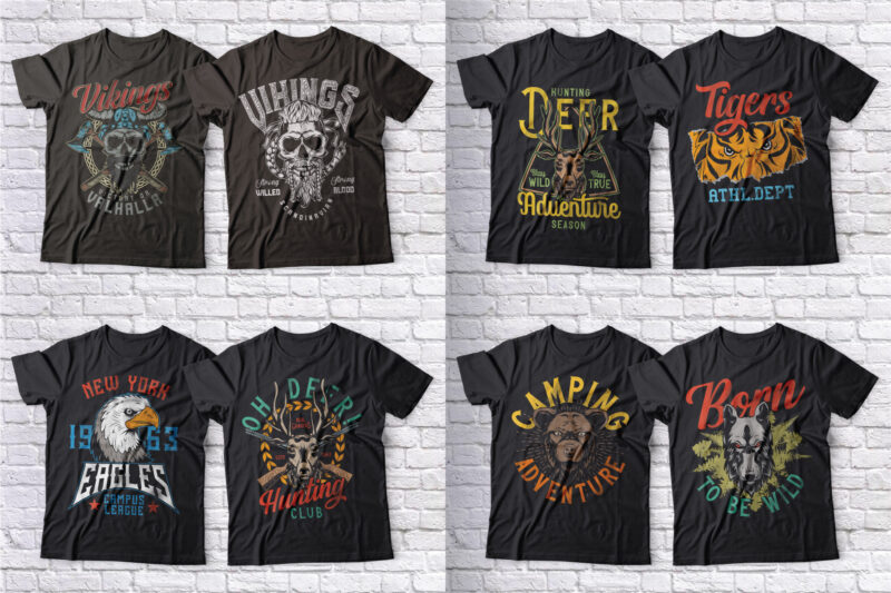 High Quality 104 T-shirt Designs Bundle