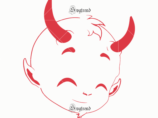 Adorable demon face on halloween holidays, devil smiley face tattoo svg, devil smiley face tattoo vector, devils svg, sugar skull svg, skull svg, skull vector, sugar skull art vector, skull