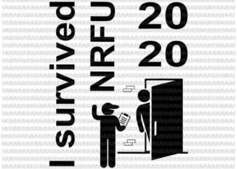 I Survived NRFU 2020 svg, Census Worker Employee svg, i survived svg
