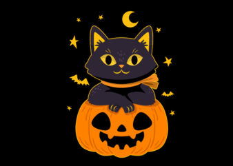 cat happy halloween 2 t shirt vector file