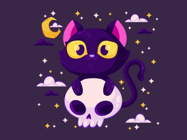Cat happy halloween3 t shirt vector file