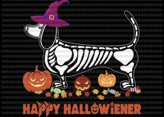 Happy Halloweiner svg, Daschund Dog Lovers svg, png, cut files, funny Daschund svg, Halloween Daschund, Halloween svg, png, dxf, eps, ai file