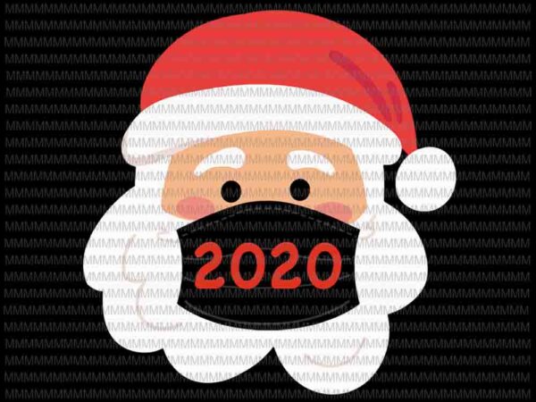 Download Santa Wearing Mask svg, santa claus mask svg, funny santa ...