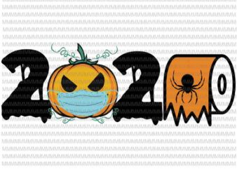 2020 Pumpkin In Mask Toilet Paper svg, Halloween Quarantine svg, funny halloween svg, halloween svg, Svg for Cricut Silhouette