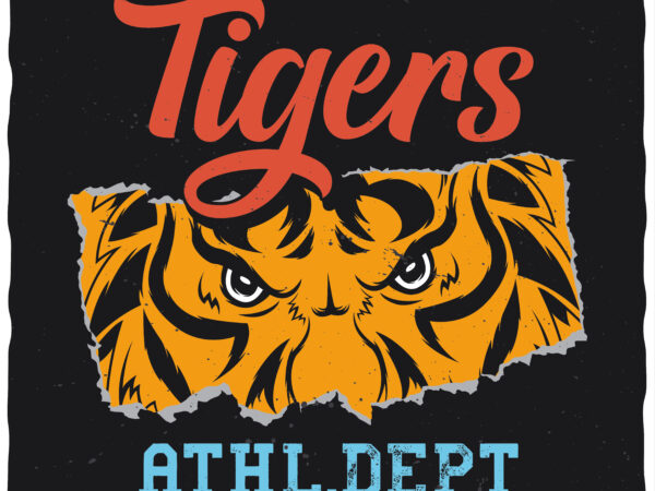 Tigers. editable t-shirt design.