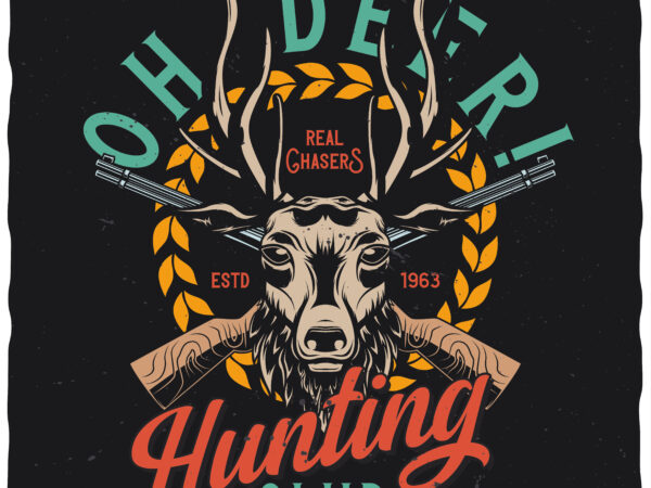 Oh deer! editable t-shirt design.