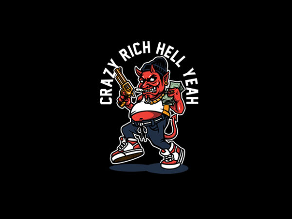 Crazy rich vector t-shirt design