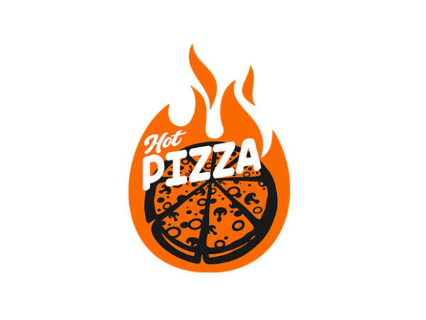 Hot pizza vector t-shirt design