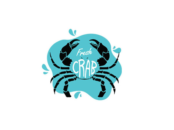 Fresh crab vector, tshirt design