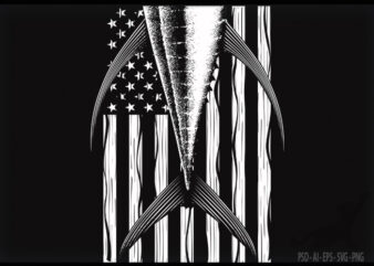 Americanfin t shirt vector