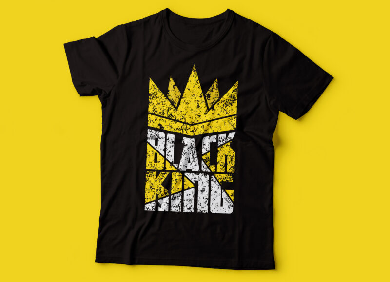 BLACK KING tshirt design | black man tshirt design