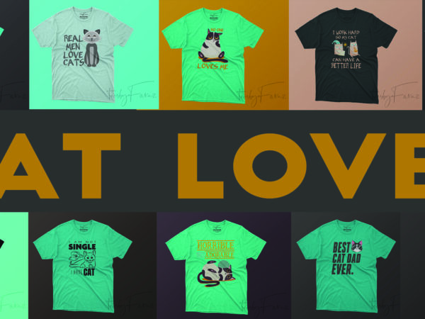 Pack of 10 Cat Tshirt Design Pack of 10 Cat Tshirt Design
