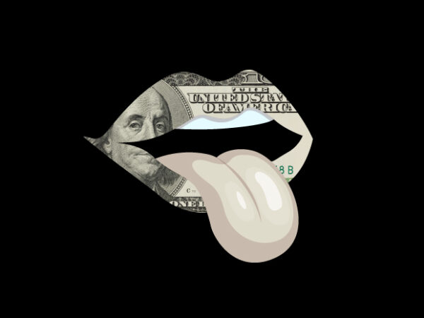 Dollar lips – buy t shirt design artwork