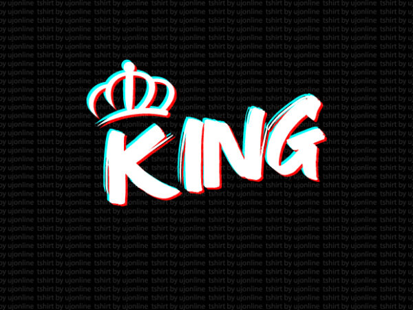 King typography t-shirt design