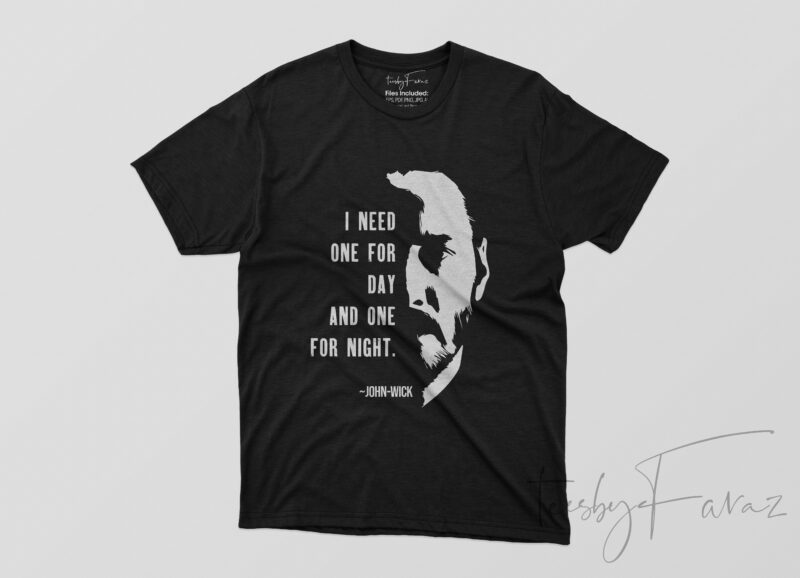 John Wick Inspired | Quotes Pack of 12 T shirt Design commercial use t-shirt design