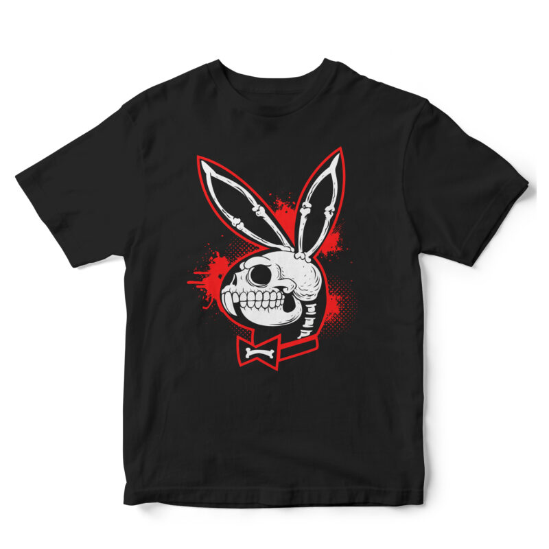playskull, funny playboy with skull, halloween tshirt design - Buy t ...
