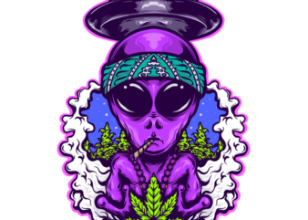 alien gangsta t shirt vector