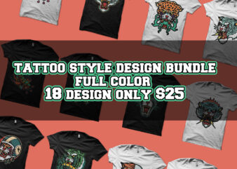 tattoo style design bundle tshirt design