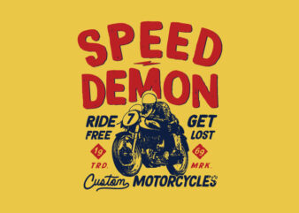 speed demon t shirt template vector