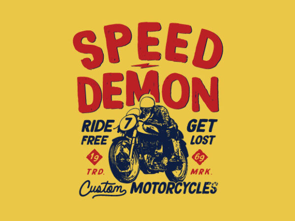 Speed demon t shirt template vector