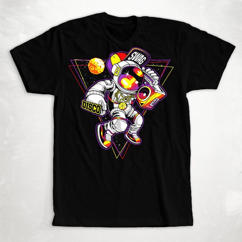 t-shirt vector Astronaut T-shirt Designs Bundle Part 5