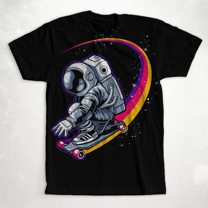 t-shirt vector Astronaut T-shirt Designs Bundle Part 5