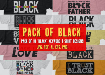 Black Keyword T shirt Designs | Vector art with source files