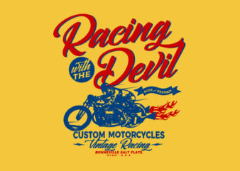 racing with the devil t shirt design online