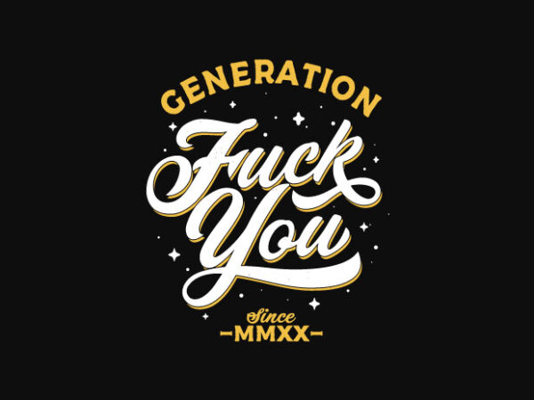 Generation f u t shirt design template