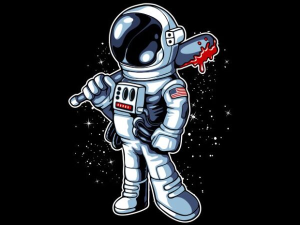 Astronaut fights t shirt vector