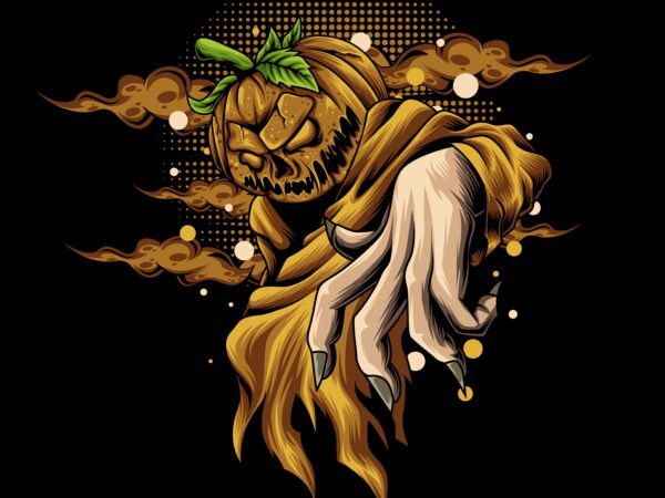 Pumkin the magician t shirt illustration