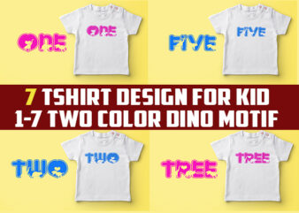 birthday tshirt designs for kids with dino jpeg, png and psd file editable text and layers