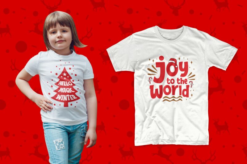 t-shirt vector Christmas t shirt design bundle vector, Typography Christmas designs for t-shirt, Christmas quotes t shirt design svg png psd