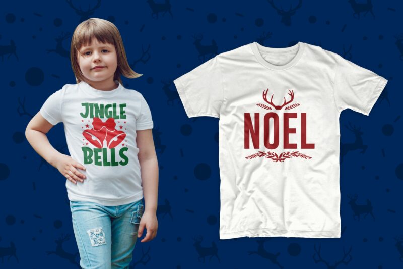 t-shirt vector Christmas t shirt design bundle vector, Typography Christmas designs for t-shirt, Christmas quotes t shirt design svg png psd