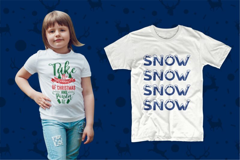 t-shirt vector Christmas t shirt design bundle vector, Typography Christmas designs for t-shirt, Christmas quotes t shirt design svg png psd